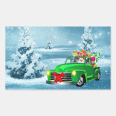 Weihnachten Rechteckiger Aufkleber (Vorderseite)