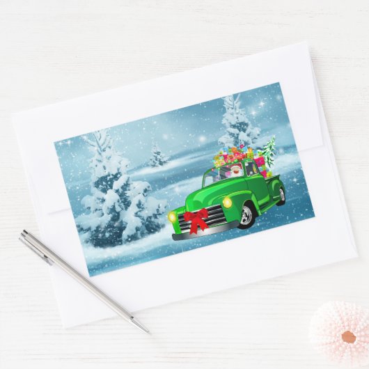 Weihnachten Rechteckiger Aufkleber (Umschlag)