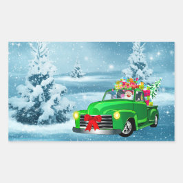 Weihnachten Rechteckiger Aufkleber