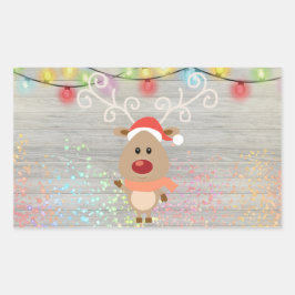Weihnachten Rechteckiger Aufkleber