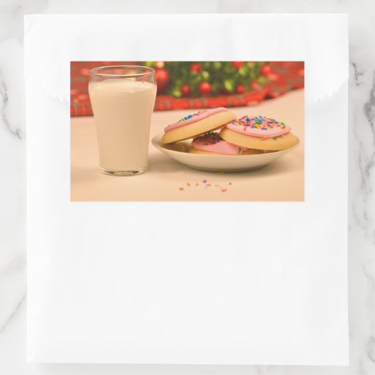 Weihnachten Rechteckiger Aufkleber (Tasche)