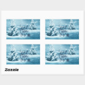 Weihnachten Rechteckiger Aufkleber (Blatt)