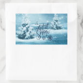 Weihnachten Rechteckiger Aufkleber (Tasche)