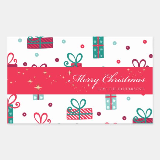 Weihnachten Rechteckiger Aufkleber (Vorderseite)