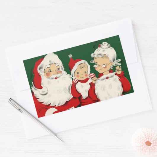 Weihnachten Rechteckiger Aufkleber (Umschlag)