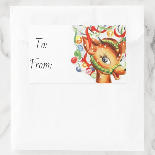 Weihnachten Rechteckiger Aufkleber (Tasche)