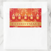 Weihnachten Rechteckiger Aufkleber (Tasche)