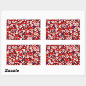 Weihnachten Rechteckiger Aufkleber (Blatt)