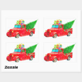 Weihnachten Rechteckiger Aufkleber (Blatt)