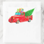 Weihnachten Rechteckiger Aufkleber (Tasche)