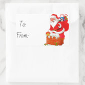 Weihnachten Rechteckiger Aufkleber (Tasche)