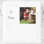 Weihnachten Rechteckiger Aufkleber (Tasche)