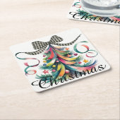 Weihnachten Rechteckiger Pappuntersetzer (angewinkelt)