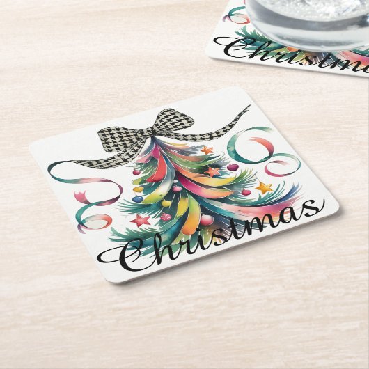 Weihnachten Rechteckiger Pappuntersetzer (angewinkelt)