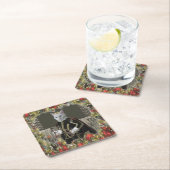 Weihnachten Rechteckiger Pappuntersetzer (Vor Ort)