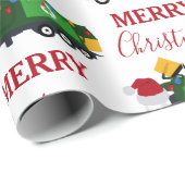 Weihnachten Recycelnd Garbage Truck Individuelle N Geschenkpapier (Rolleneckpunkt)
