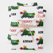 Weihnachten Recycelnd Garbage Truck Individuelle N Geschenkpapier Set (Beispiel)