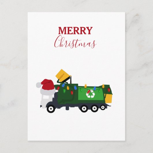 Weihnachten Recycelnd Müllwagen (Vorderseite)