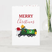 Weihnachten Recycelnd Müllwagen (Vorderseite)