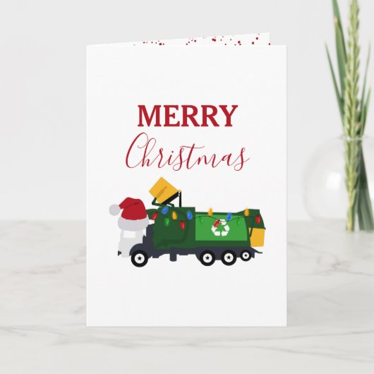 Weihnachten Recycelnd Müllwagen (Vorderseite)