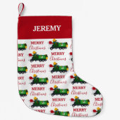 Weihnachten Recycelnd Müllwagen Custom Kleiner Weihnachtsstrumpf (Vorderseite)