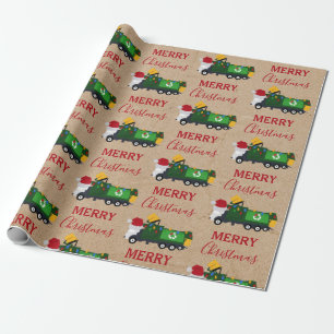 Weihnachten Recycelnd Müllwagen Geschenkpapier