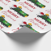 Weihnachten Recycelnd Müllwagen Geschenkpapier (Ecke)