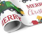 Weihnachten Recycelnd Müllwagen Geschenkpapier (Rolleneckpunkt)