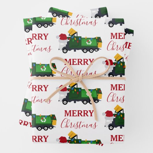 Weihnachten Recycelnd Müllwagen Geschenkpapier Set (Beispiel)