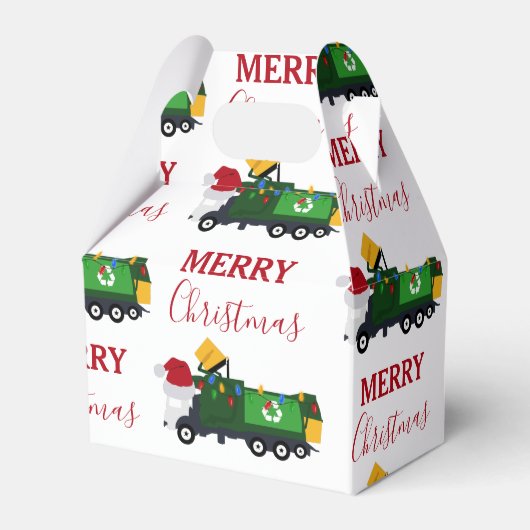 Weihnachten Recycelnd Müllwagen Geschenkschachtel (Vorderseite)