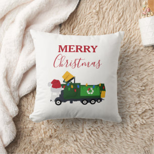 Weihnachten Recycelnd Müllwagen Kissen