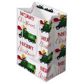 Weihnachten Recycelnd Müllwagen Mittlere Geschenktüte (Vorderseite Schrägansicht)