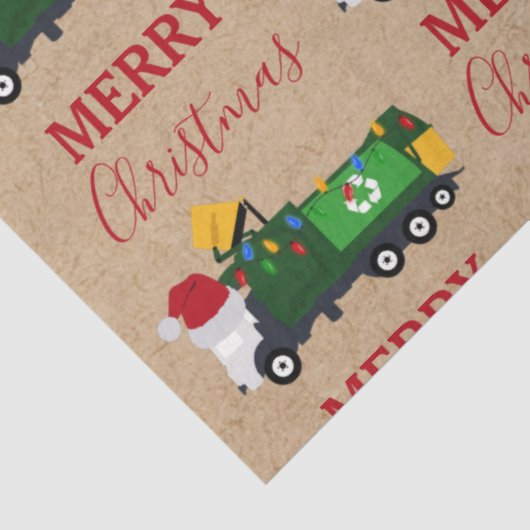 Weihnachten Recycelnd Müllwagen Seidenpapier (Ausschnitt)