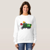 Weihnachten Recycelnd Müllwagen Sweatshirt (Vorne ganz)