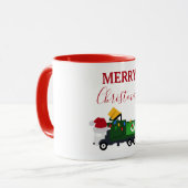 Weihnachten Recycelnd Müllwagen Tasse (Vorderseite Links)
