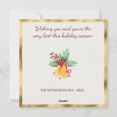 WEIHNACHTEN Red & Gold Holly Berries Poinsettia We (Rückseite)