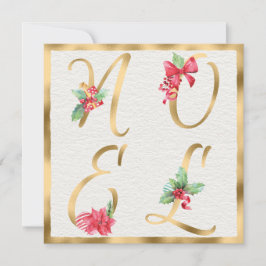 WEIHNACHTEN Red & Gold Holly Berries Poinsettia We