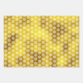 Weihnachten Red Gold Snowflake Muster kühne Modern Geschenkpapier Set (Vorderseite 2)