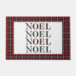 Weihnachten Red & Green Kariert Checkered Muster W Fußmatte