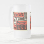 Weihnachten Red Mattglas Bierglas (Vorderseite Links)