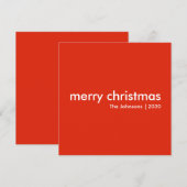 Weihnachten | Red Modern Simple Square (Vorne/Hinten)