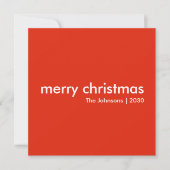 Weihnachten | Red Modern Simple Square (Vorderseite)