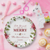 Weihnachten Red Poinsettia Essen Drink und seien S Pappteller (Party)