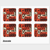 Weihnachten Red Quadratischer Aufkleber (Blatt)