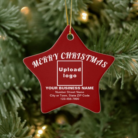 Weihnachten - Red Star Keramik Ornament (Baum)