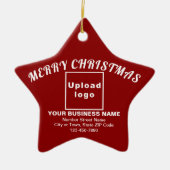 Weihnachten - Red Star Keramik Ornament (Vorne)