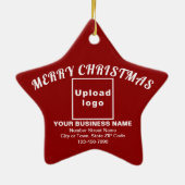 Weihnachten - Red Star Keramik Ornament (Hinten)