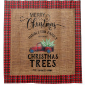 Weihnachten - Red Truck Duschvorhang (Vorderseite)