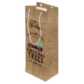 Weihnachten - Red Truck Geschenktüte Für Weinflaschen (Rückseite Schrägansicht)