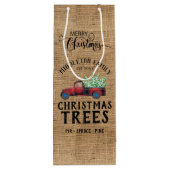 Weihnachten - Red Truck Geschenktüte Für Weinflaschen (Rückseite)